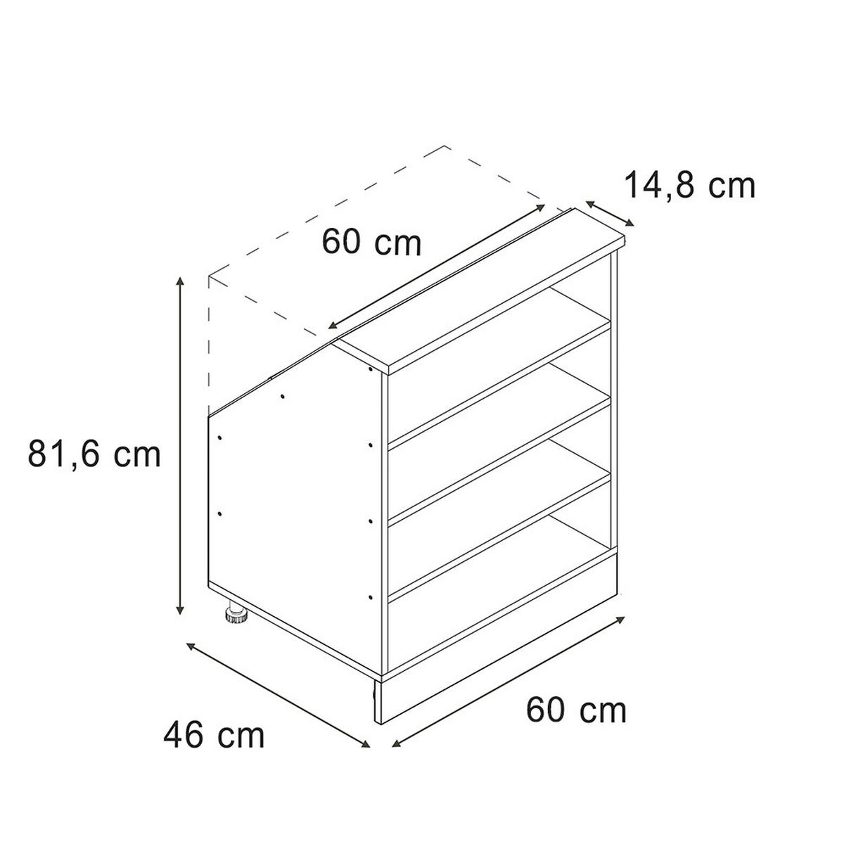 SKŘÍŇ POD ŠIKMOU STŘECHU Rion Bílá - bílá, kompozitní dřevo (60/81.6/46cm) - Vicco