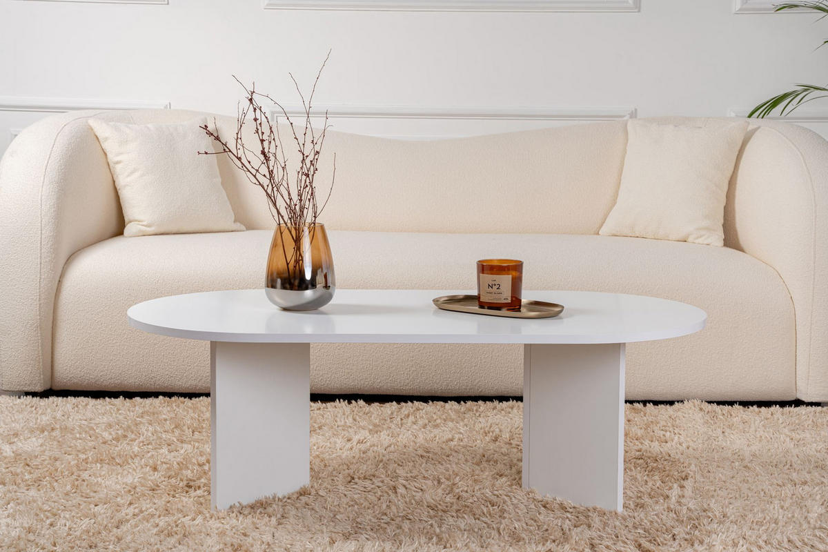 COUCHTISCH sable weiss - Weiß, Holz (119/60/40cm) - Habitat Garten