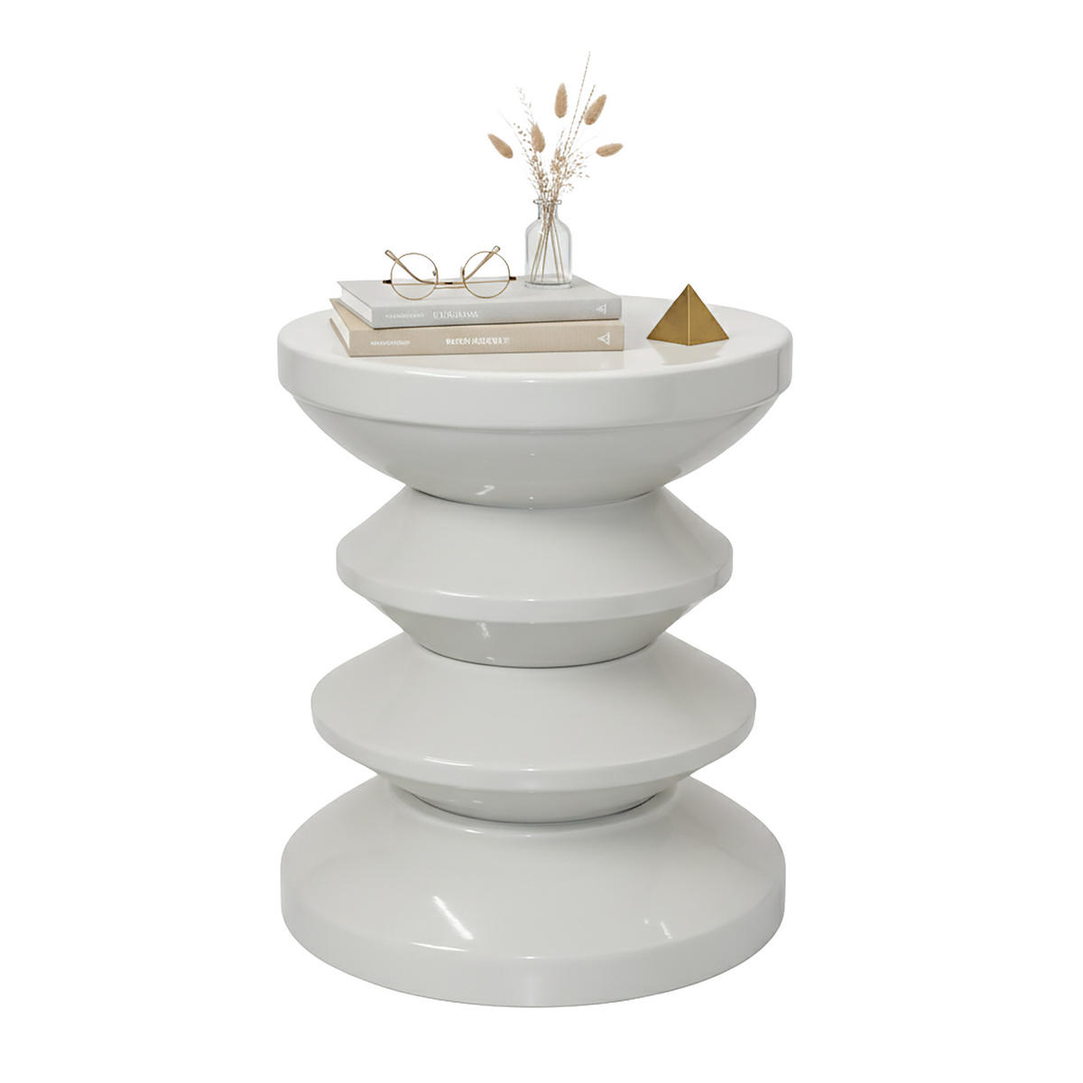 STRANSKA miza - siva, kovina (35/35/46cm) - Relaxdays