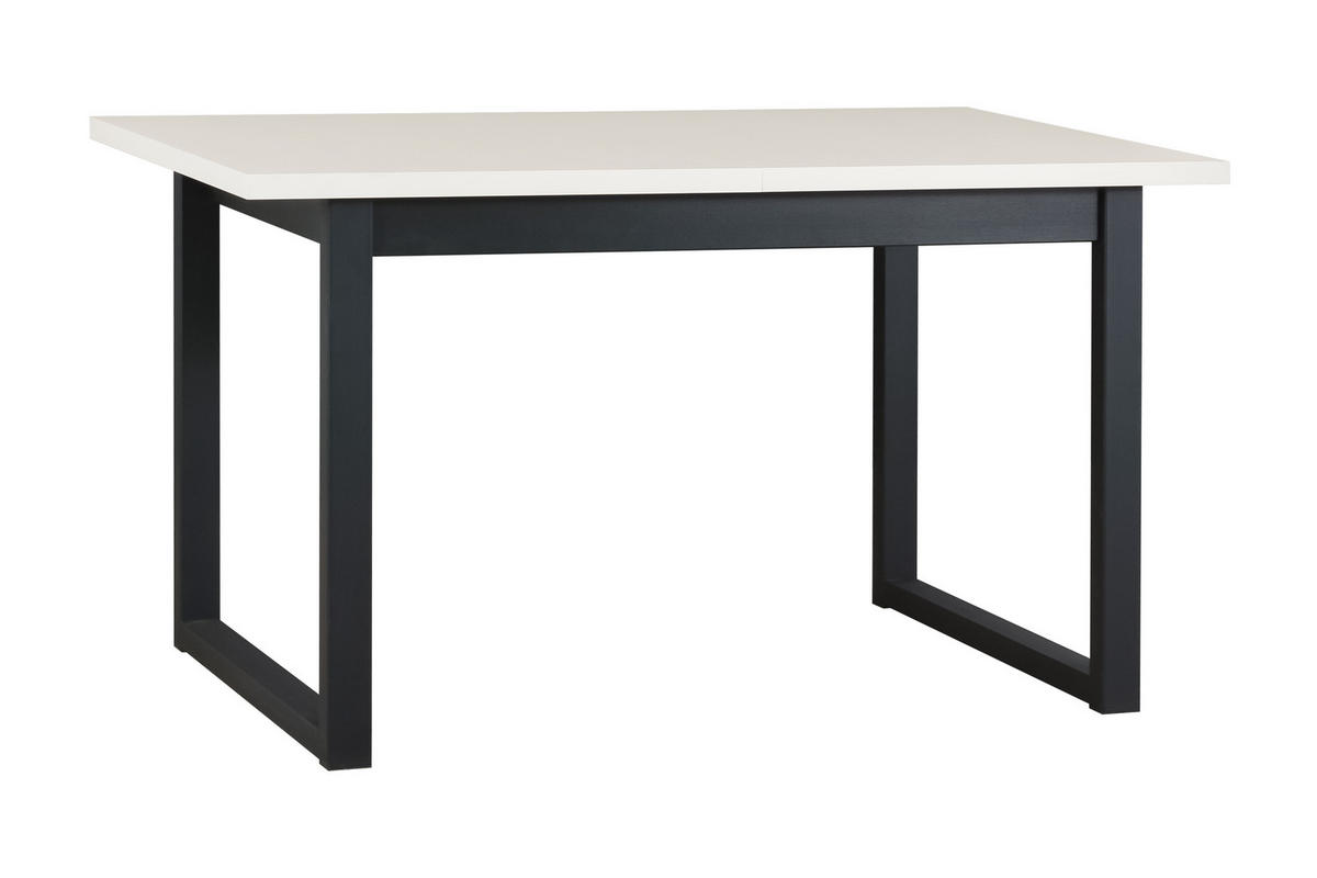 ESSTISCH Ikon 3 M - Schwarz/Cappuccino, Holz/Metall (80/140/79cm) - Leaf Design