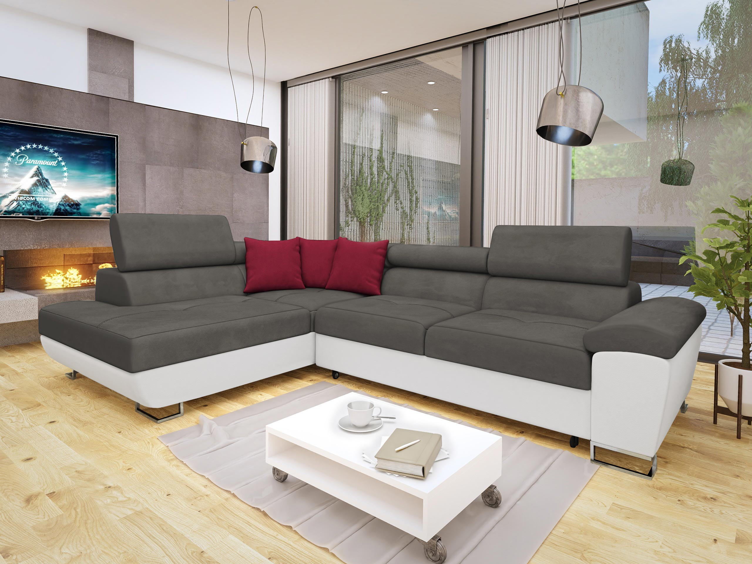 Thumbnail - Mirjan24 Ecksofa, Mehrfarbig, Textil, 6-Sitzer, Ottomane links,Rechteckig, 270x202 cm, Wohnzimmer, Sofas & Couches, Wohn...