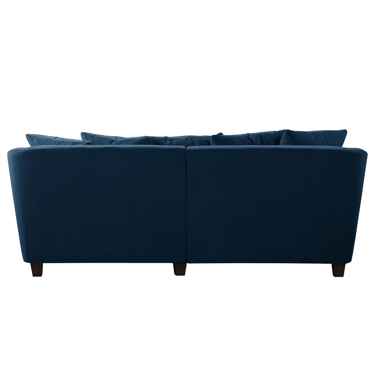 BIGSOFA - Braun/Dunkelblau, Holz/Textil (250/80/125cm) - home24