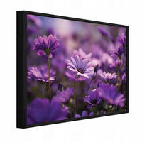BILDER mit Rahmen Blumen Wiese Lila 60x40 cm - Multicolor, Holzwerkstoff (60/40cm) - Wallarena