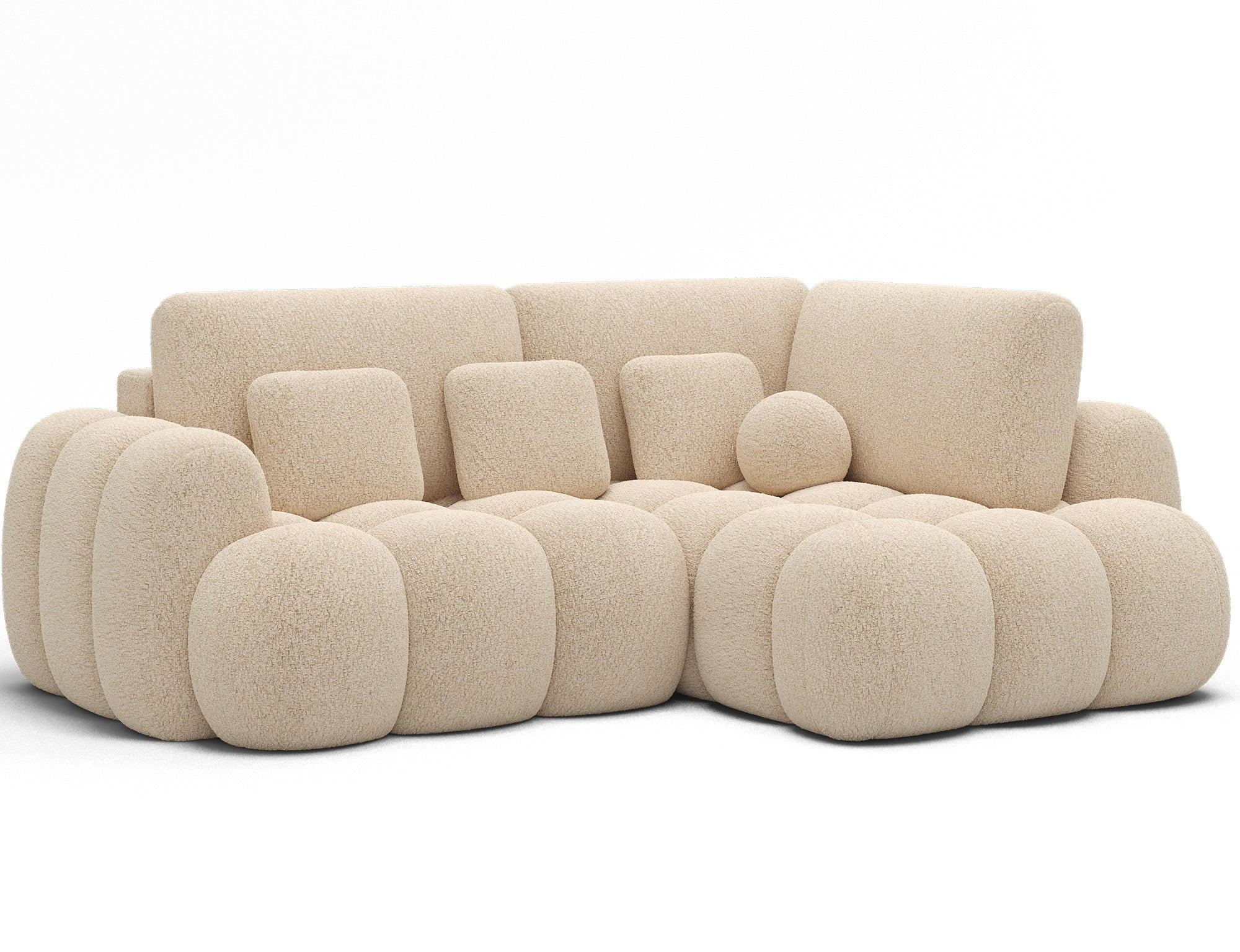 Wohnideebilder Ecksofa Creme 267x165 cm