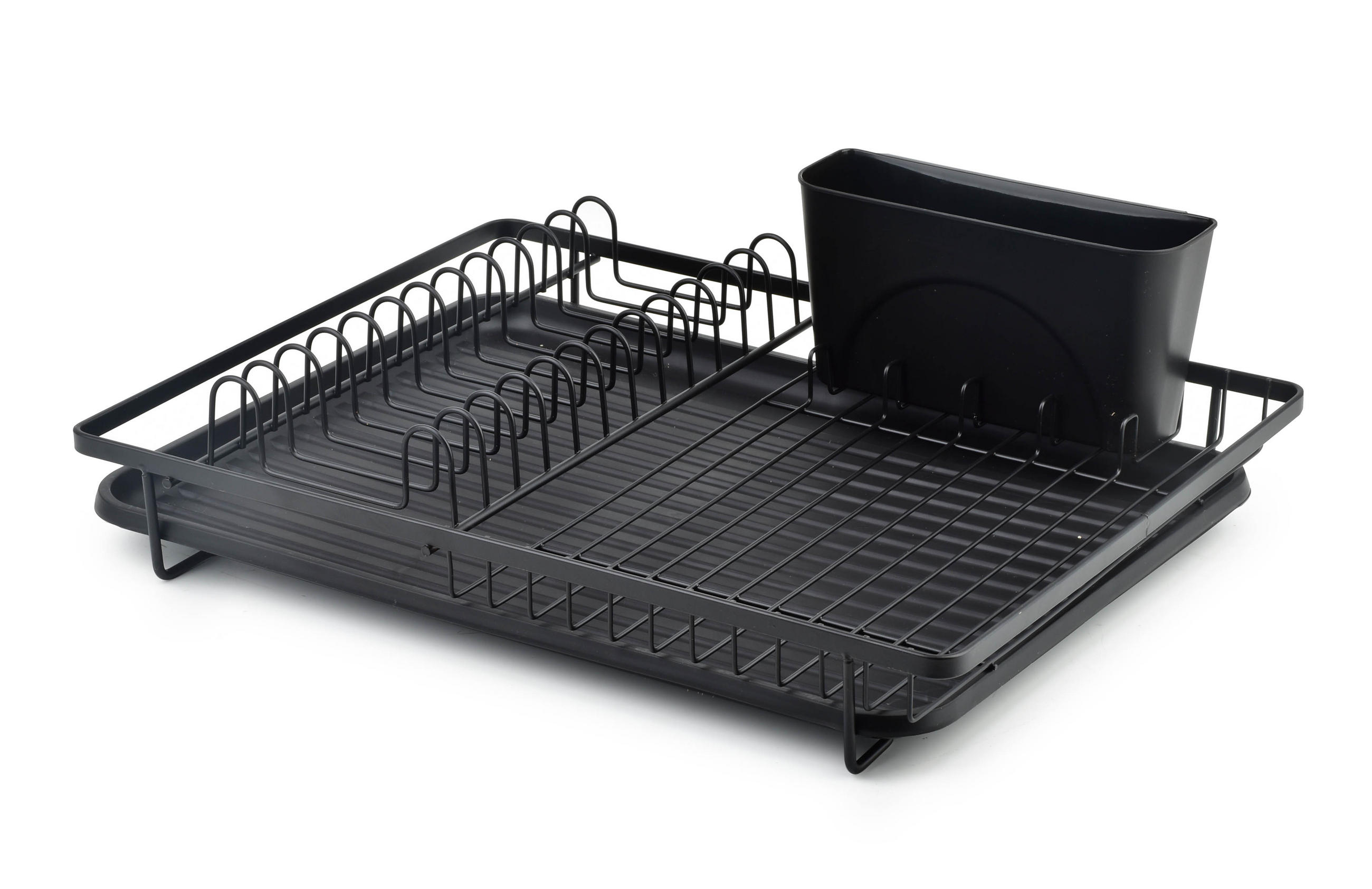 GESCHIRRABTROPFKORB Basic Schwarz 44/33/14 cm Metall - Schwarz, Metall (33/14/44cm) - Mondex