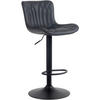 BARHOCKER Lederlook schwarz - Schwarz, Textil/Metall (48/83/54cm) - CLP