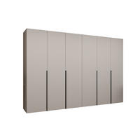 DREHTÜRENSCHRANK 202/300/52 6-türig - Kaschmir/Schwarz, Holz (300/202/52cm) - Abiks Möbel