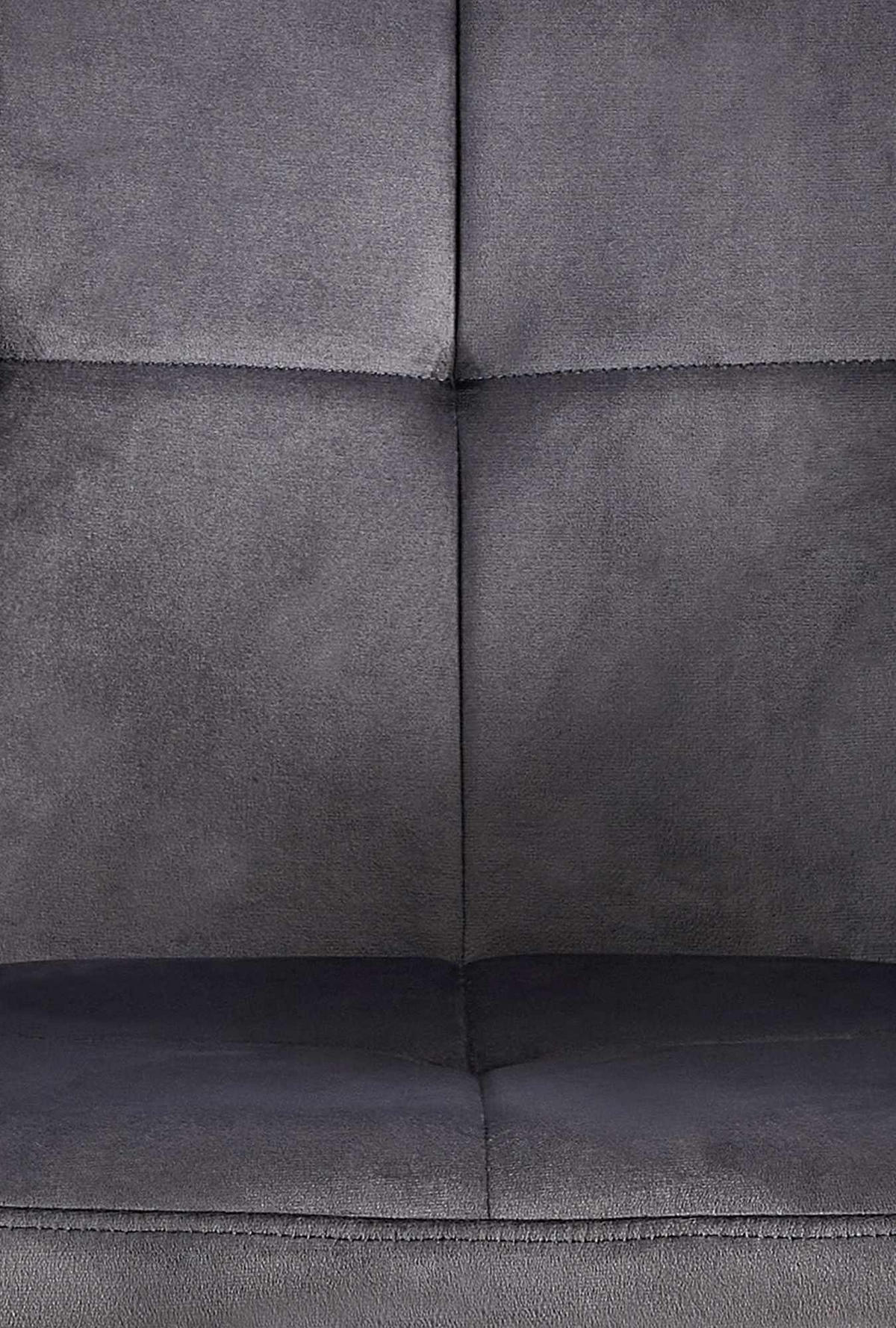 ARMLEHNENSTUHL Samt grau - Schwarz/Grau, Textil/Metall (56.5/84/61cm) - CLP