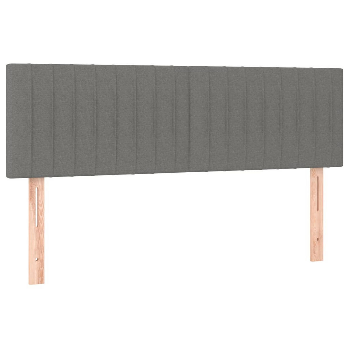BOXSPRINGBETT Mit Matratze Dunkelgrau 140/200 Cm Stoff - Weiß, Textil (140/200cm) - vidaXL