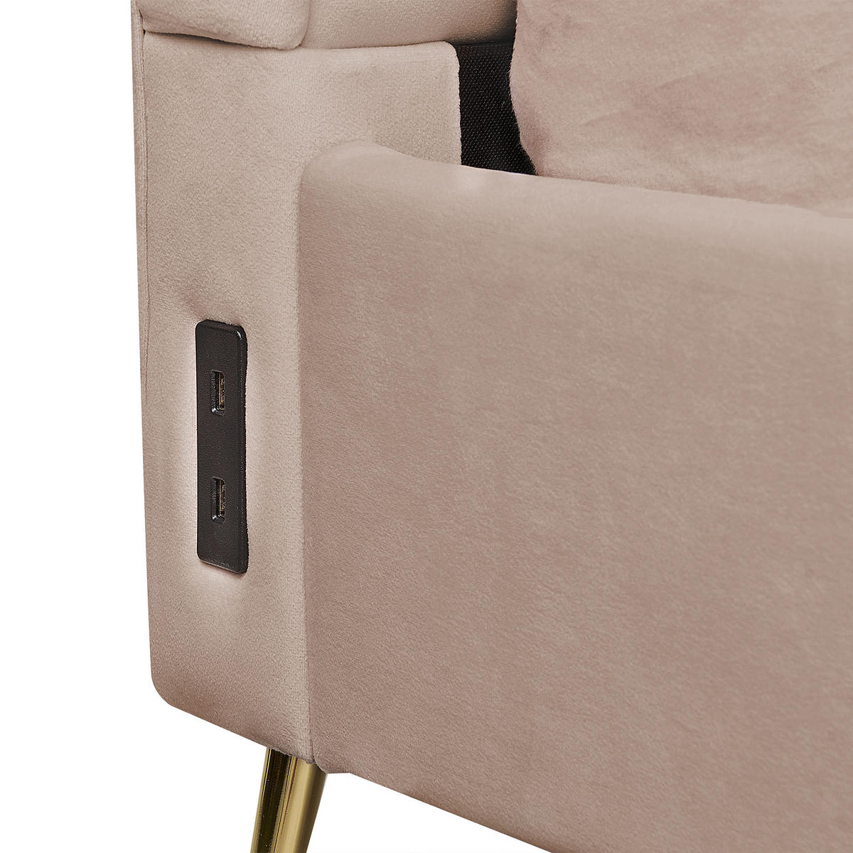 POLSTERBETT 140/200cm Taupe Miribel - Taupe, Textil (140/200cm) - Beliani