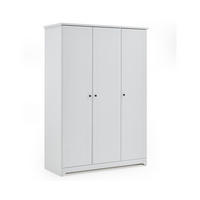KLEIDERSCHRANK Thilo Landhausstil 133/189/51 cm Soft-Close - Schwarz/Weiß, Holzwerkstoff/Metall (133/189/51cm) - arthur berndt