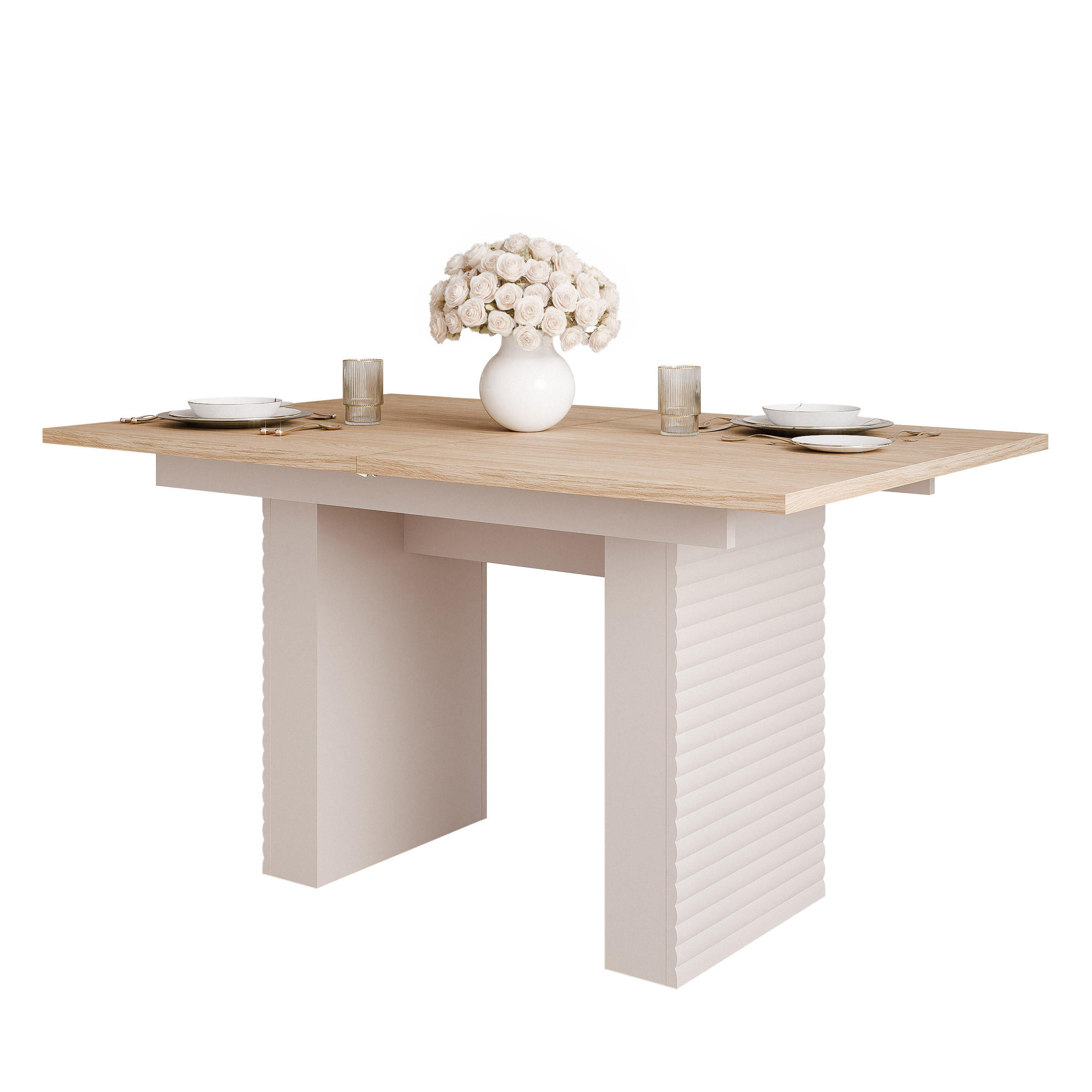 AUSZIEHTISCH LUSSO 140/90/75 cm Eiche - Eichefarben, Holzwerkstoff (90/140/75cm) - Idohome