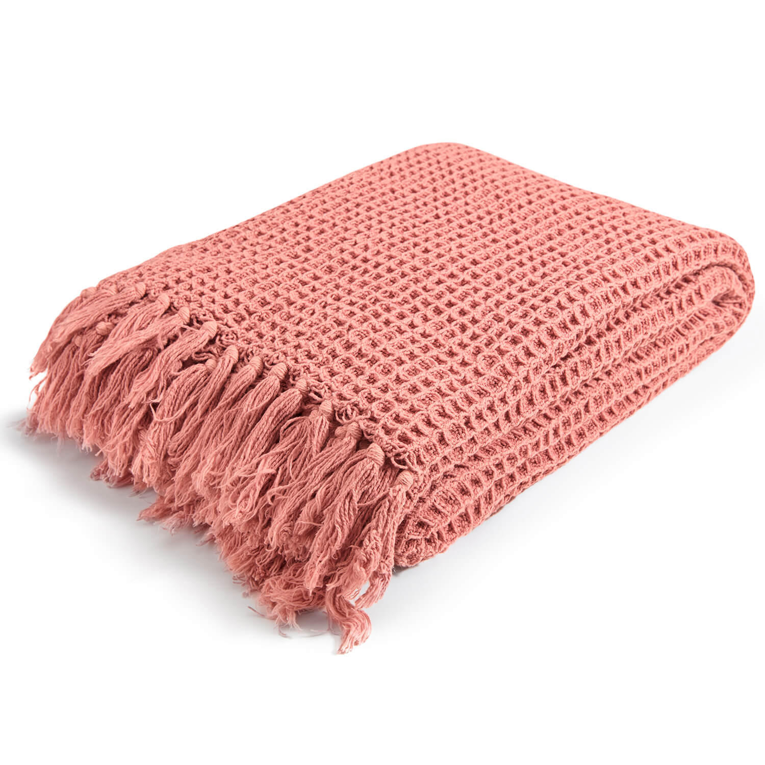 DECKE Die Hyggelige - Orange, Naturmaterialien (130/1.5cm) - Mokebo