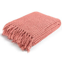 DECKE Die Hyggelige - Orange, Naturmaterialien (130/1.5cm) - Mokebo