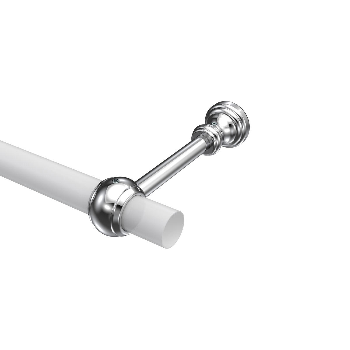 TRÄGER FÜR GARDINENSTANGEN 28 mm Ø, Classic 1-läufig, Chrom - Chromfarben, Kunststoff (19.5/5/5cm) - INTERDECO