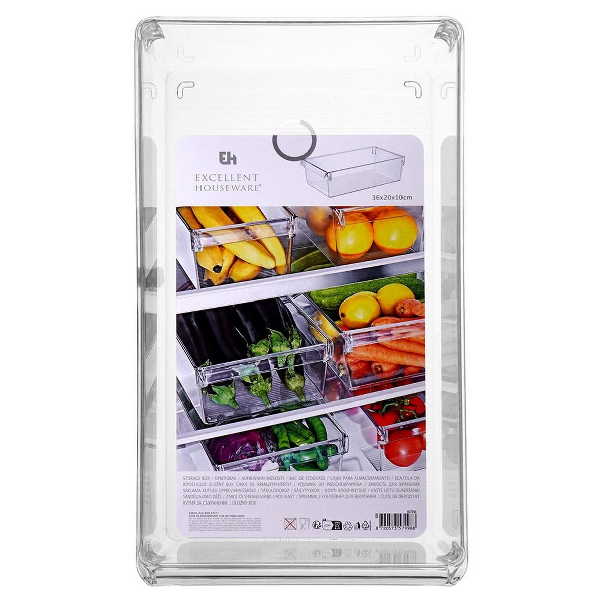 KÜHLSCHRANK-ORGANIZER 36x20,5x10 cm - Transparent, Kunststoff (36/10/20.5cm) - Excellent Houseware