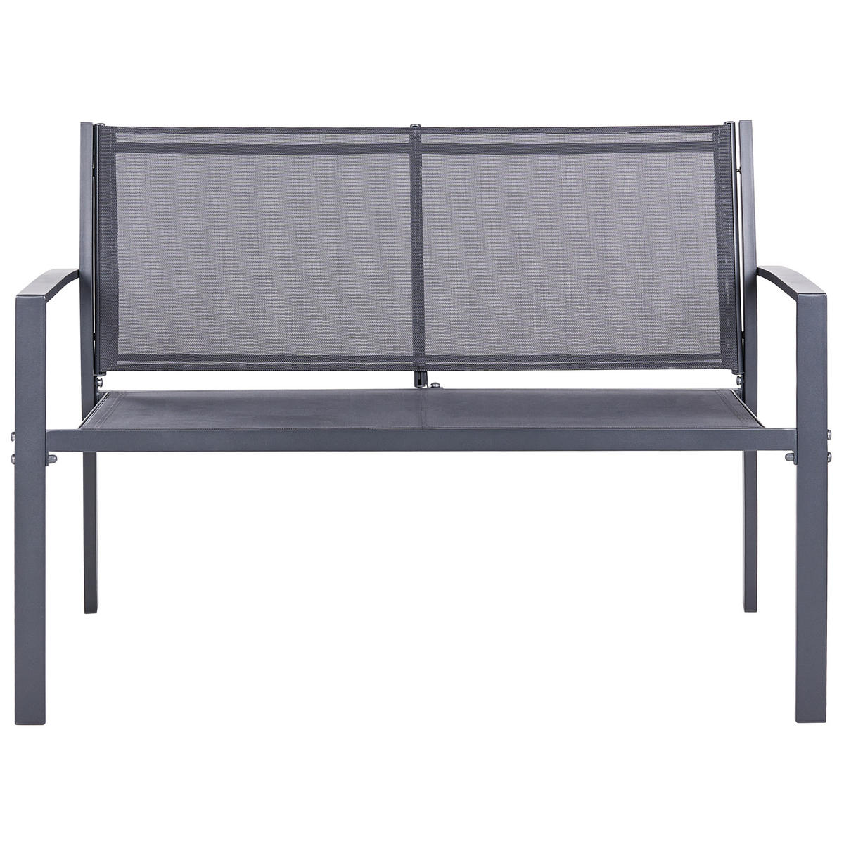 LOUNGE-SET mit Tisch 4-Sitzer TAVOLETO Dunkelgrau Metall - Dunkelgrau, Metall - Beliani