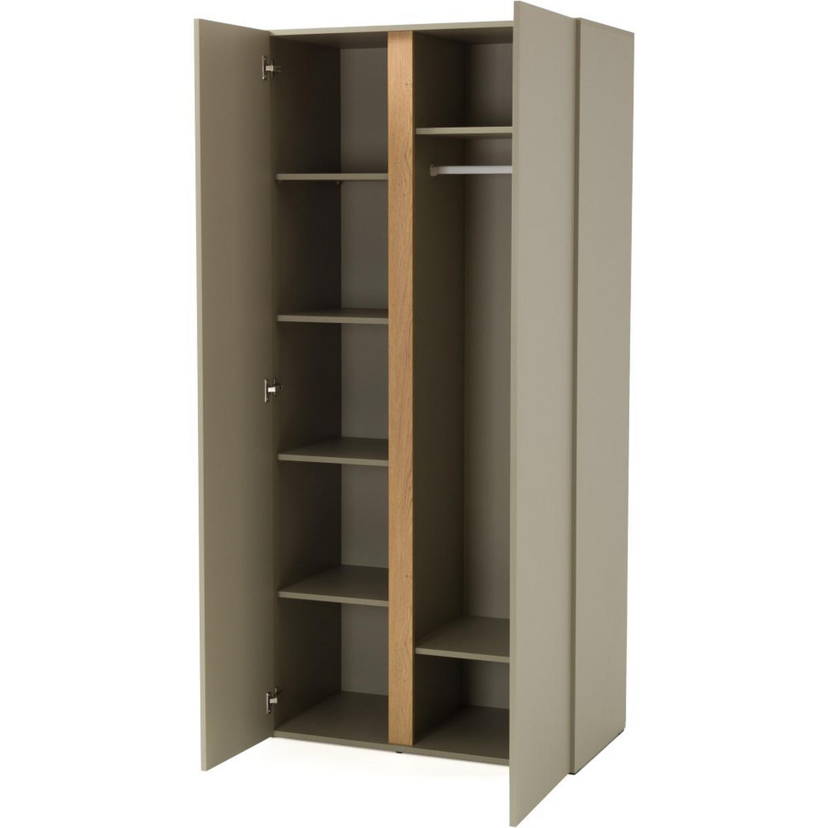 DREHTÜRENSCHRANK Lico für Jugendzimmer, mit 2 Türen, Eukalyptus - Eukalyptusholzfarben, Holzwerkstoff (90/195/50cm) - Beautysofa