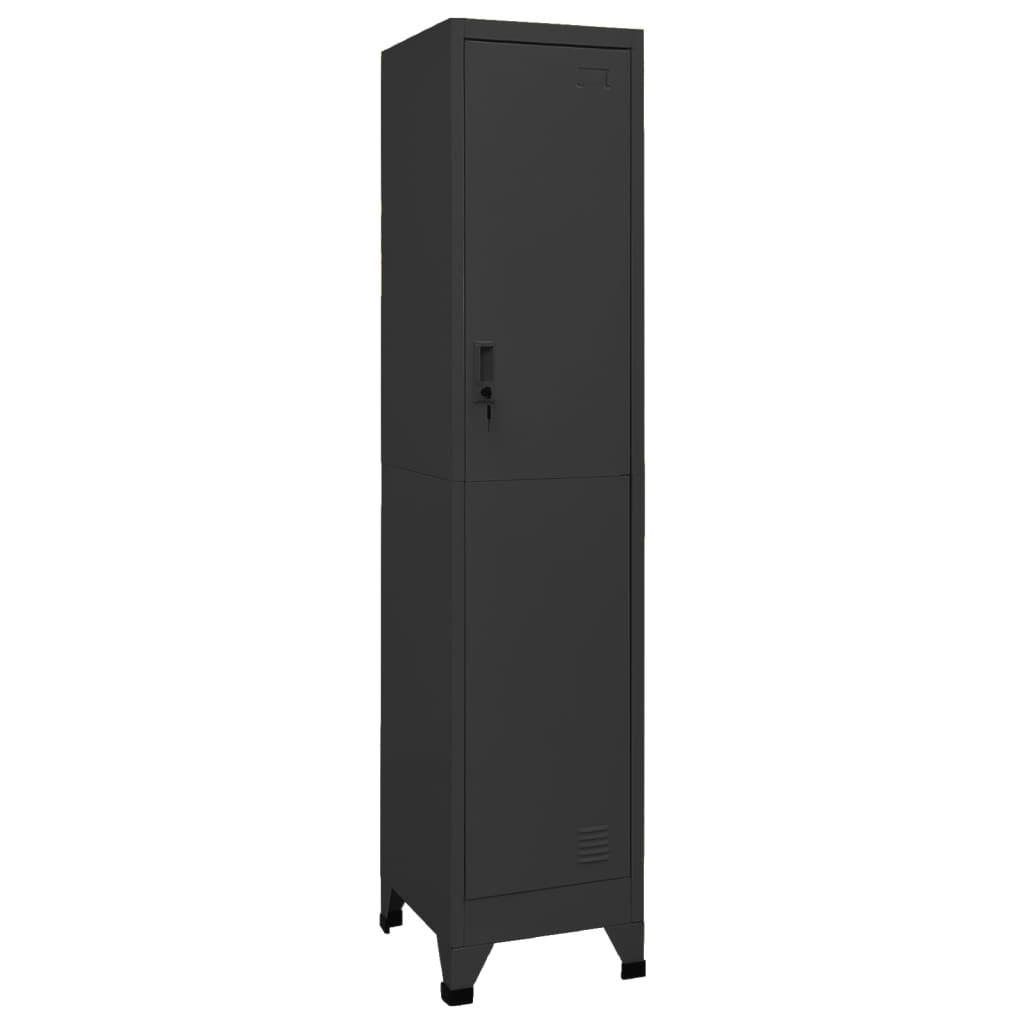 vidaXL Schliessfachschrank Anthrazit 45x180x38 cm