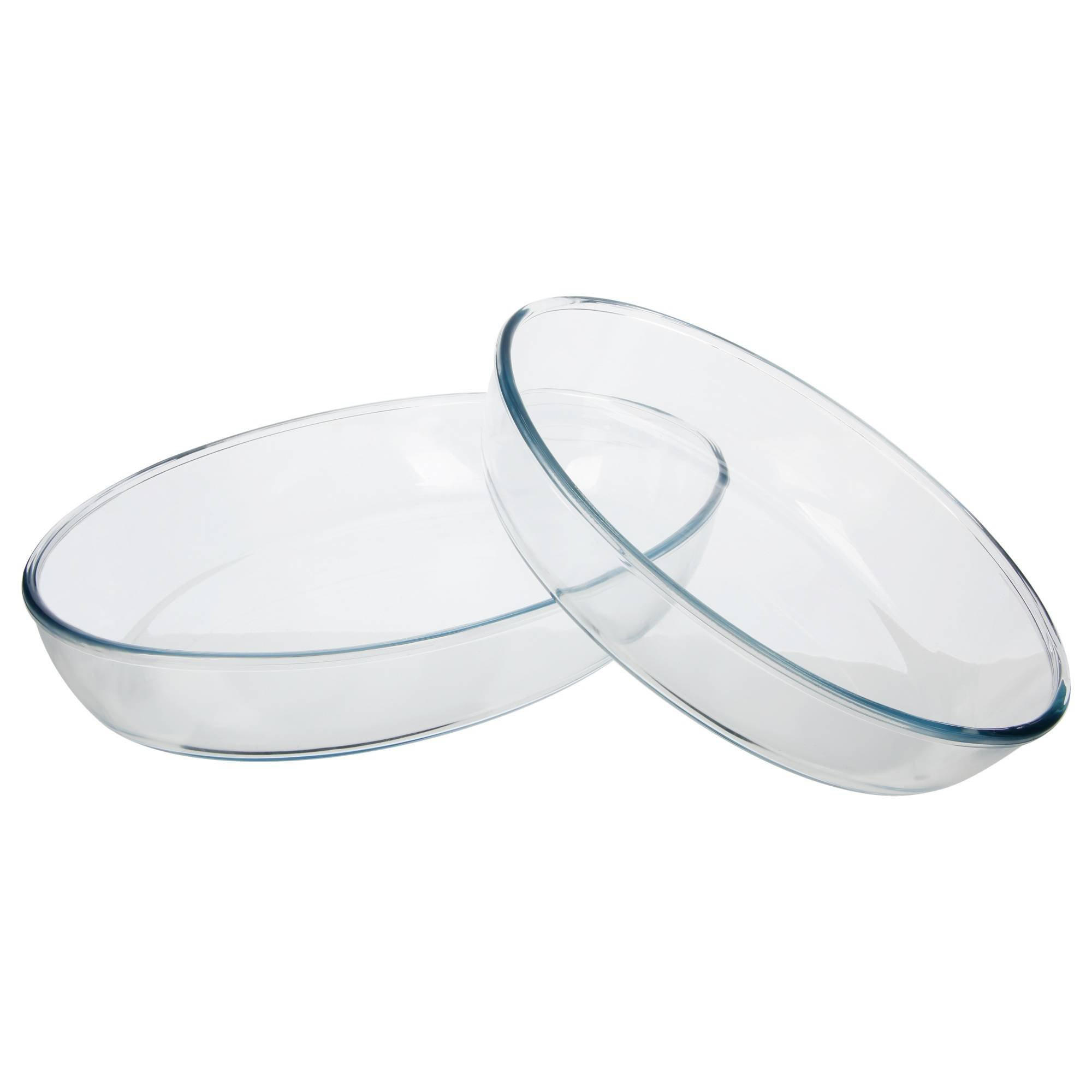 AUFLAUFFORM oval 35/24/6,5 cm - Transparent, Glas (24/6.5/35cm) - 5five Simply Smart