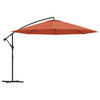 AMPELSCHIRM mit Aluminium-Mast 350 cm Terrakotta - Braun, Textil (100/350cm) - furnicato