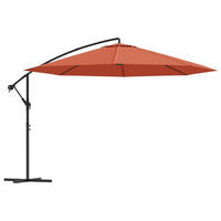 AMPELSCHIRM mit Aluminium-Mast 350 cm Terrakotta - Braun, Textil (100/350cm) - furnicato