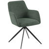 ARMLEHNENSTUHL Stoff Grün - Schwarz/Grün, Textil/Metall (56/81/62cm) - CLP