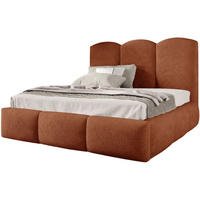 POLSTERBETT Bero, 120x200, Bouclé-Stoff, Ziegelrot - Rostfarben, Textil (120/200cm) - Beautysofa