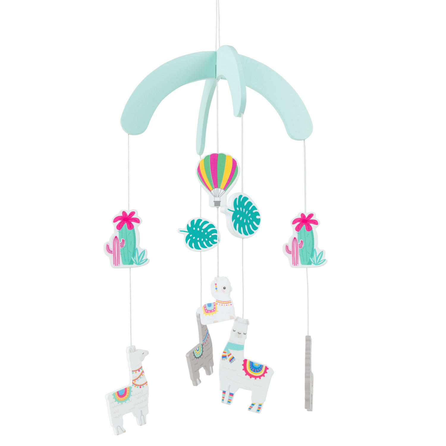 MOBILE Holz Lama - ab Geburt - Türkis, Holz (19.1/19.1cm) - Bieco Spielwaren