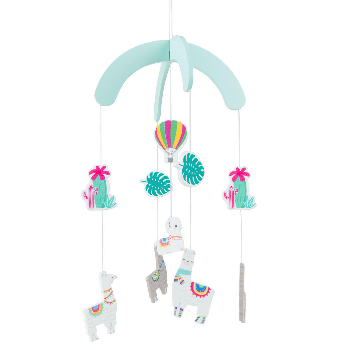 MOBILE Holz Lama - ab Geburt - Türkis, Holz (19.1/19.1cm) - Bieco Spielwaren