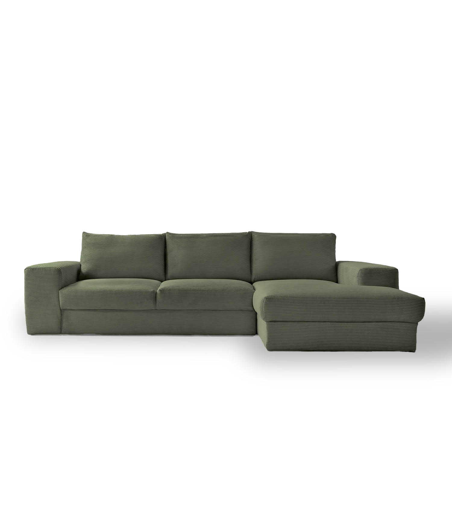 ECKSOFA Der Klassiker Recamiere links - Mintgrün, Textil (280/190cm) - Mokebo