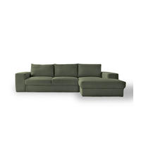 ECKSOFA Der Klassiker Recamiere links - Mintgrün, Textil (280/190cm) - Mokebo