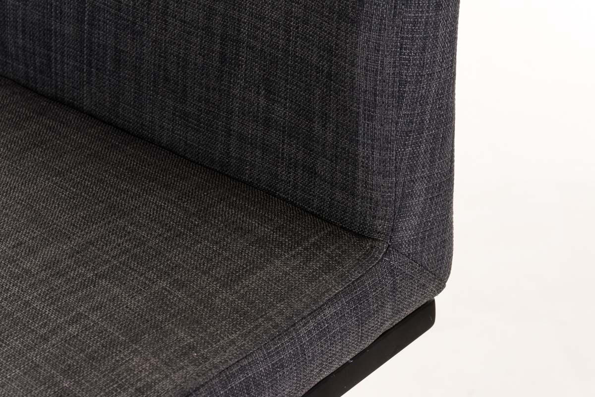 BARHOCKER Carin Stoff Dunkelgrau Schwarz - Dunkelgrau, Textil/Metall (42/86/44cm) - DELUKE