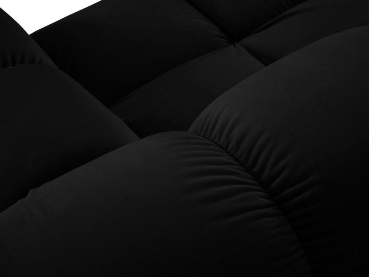 MODULARES-SOFA Bellis aus Samt schwarz 2 Sitzplätze - Schwarz, Textil (94/63/188cm) - Micadoni