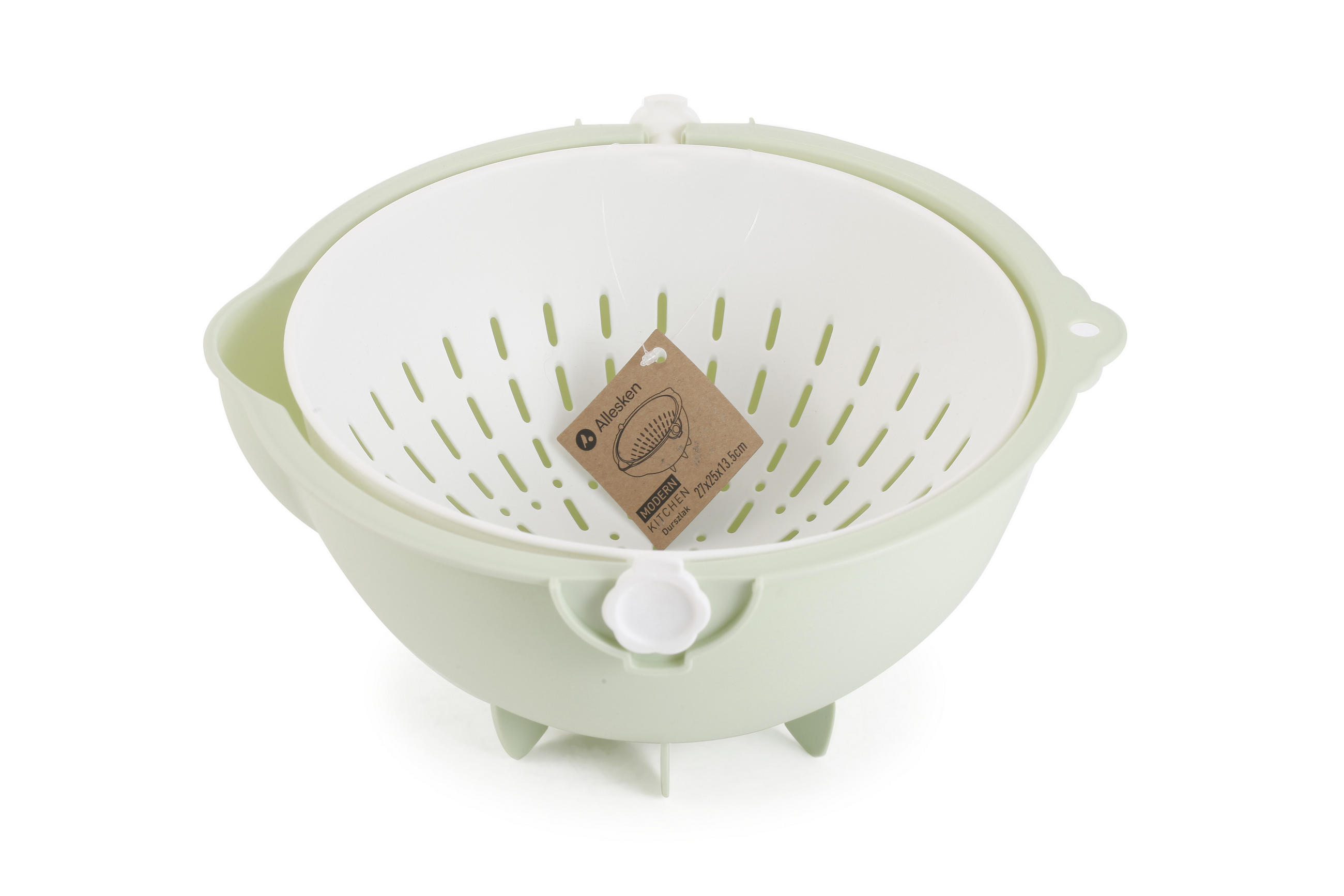 SIEB Modern Kitchen Grün 27/25/13.5 cm Kunstoff - Hellgrün, Kunststoff (25cm) - Mondex