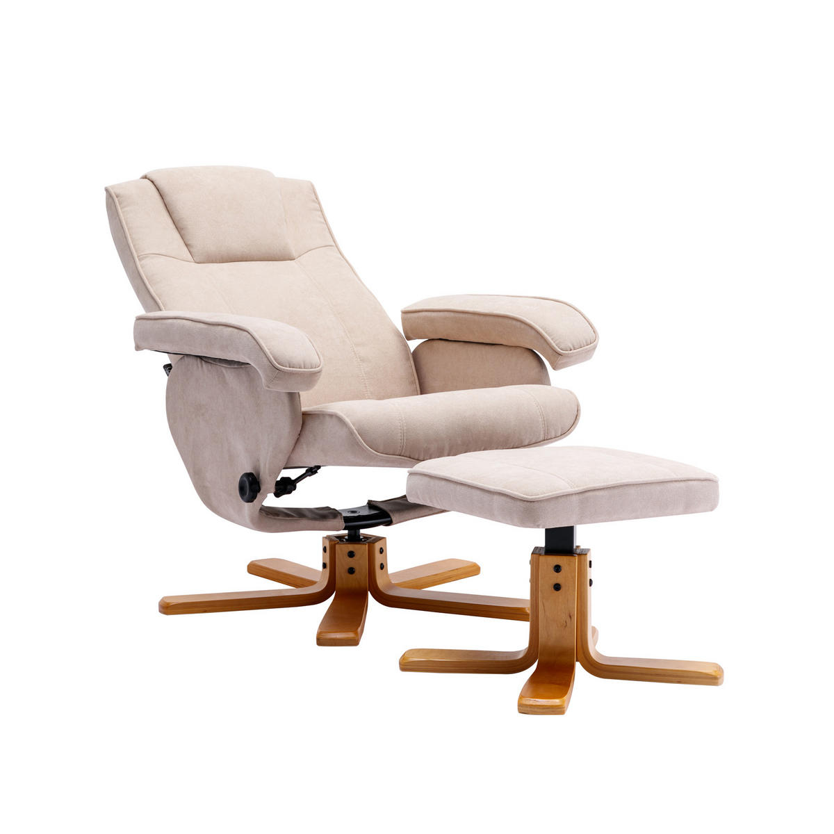 RELAXSESSEL CHARLES Stoffbezug Beige - Beige, Textil (75/95/68cm) - SVITA