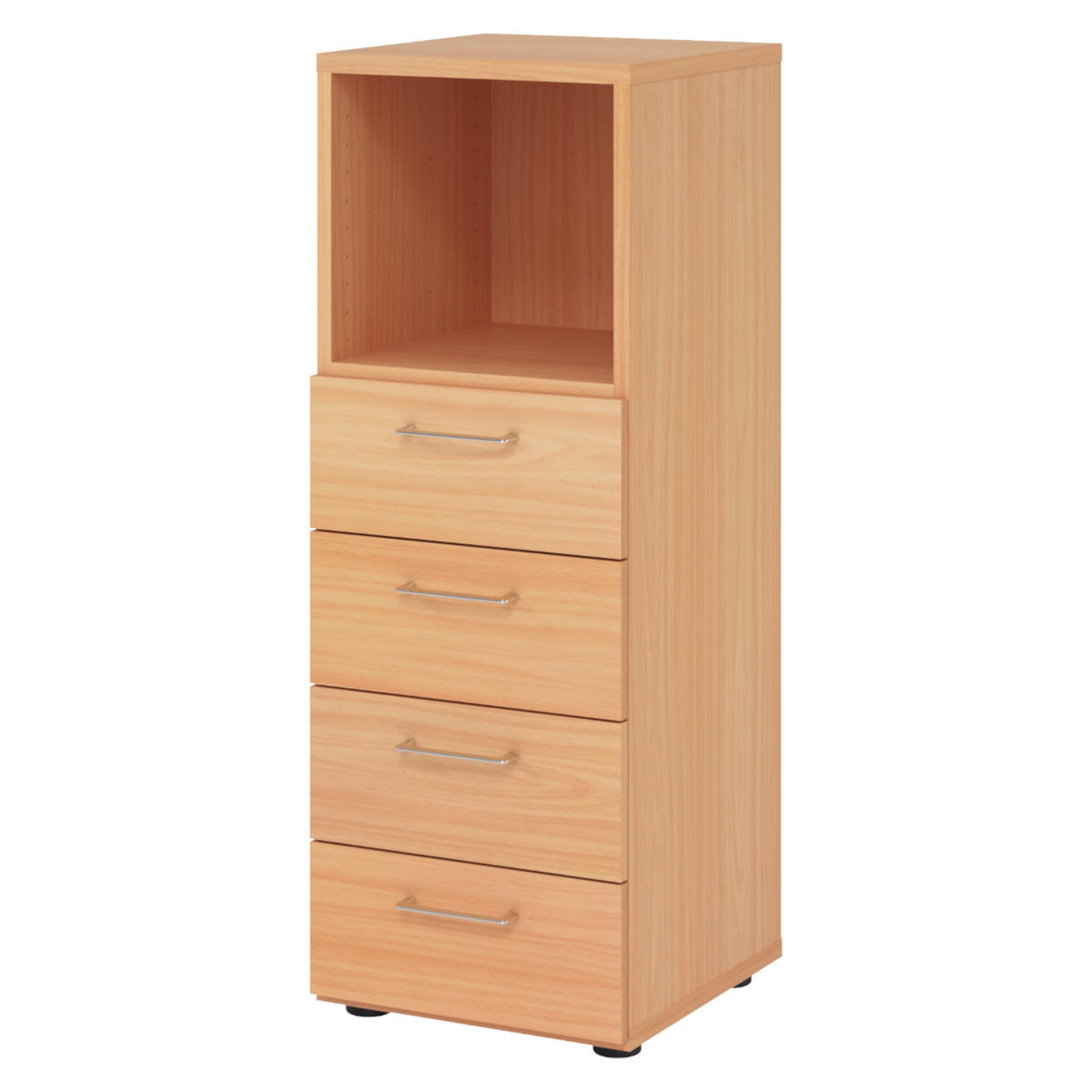 SCHUBLADENSCHRANK - 4 Schübe 42/40/110 cm in Buchefarben - Buchefarben, Holzwerkstoff (40/110/42cm) - bümö