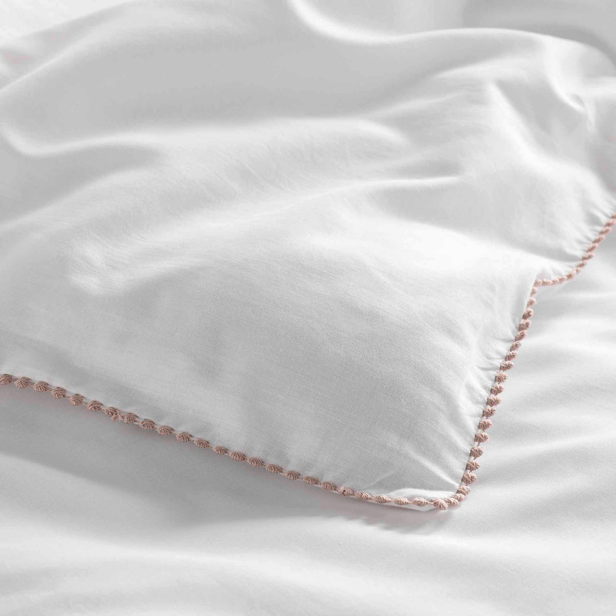 BETTWÄSCHE Noemie 240/220 cm - Weiß, Naturmaterialien (220/240cm) - Douceur d´intérieur