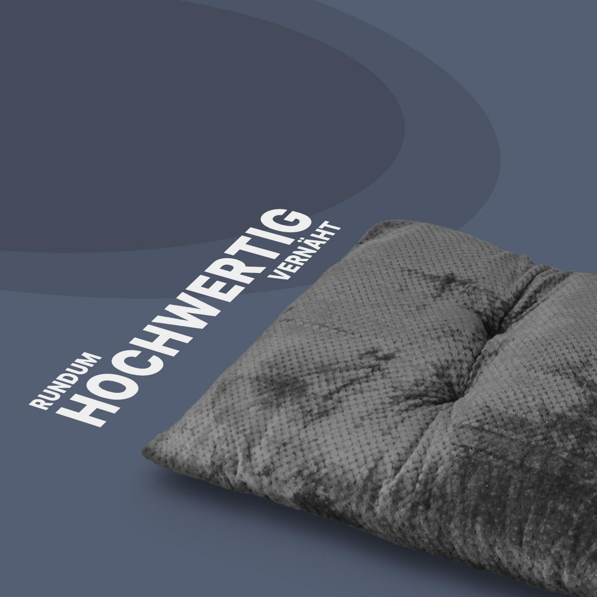 SITZKISSEN Cashmere-Touch 70x120cm Anthrazit - Anthrazit, Kunststoff/Textil (120/70/15cm)