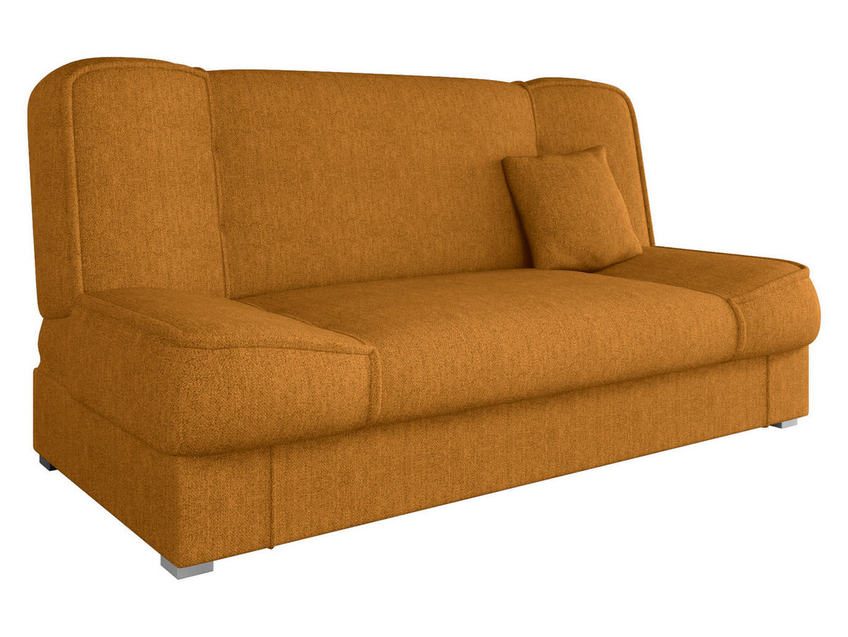SCHLAFSOFA Gabi - Gelb/Silberfarben, Holz/Kunststoff (175/80/80cm) - MIRJAN24