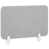 SCHREIBTISCHTRENNWAND 72 x 40 cm Hellgrau Wally - Hellgrau, Textil (72/40/2cm) - Beliani