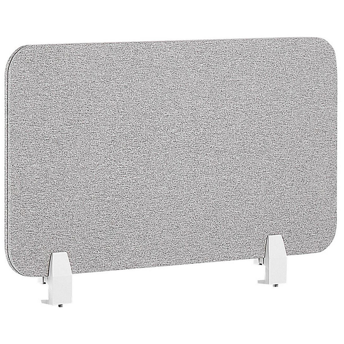 SCHREIBTISCHTRENNWAND 72 x 40 cm Hellgrau Wally - Hellgrau, Textil (72/40/2cm) - Beliani