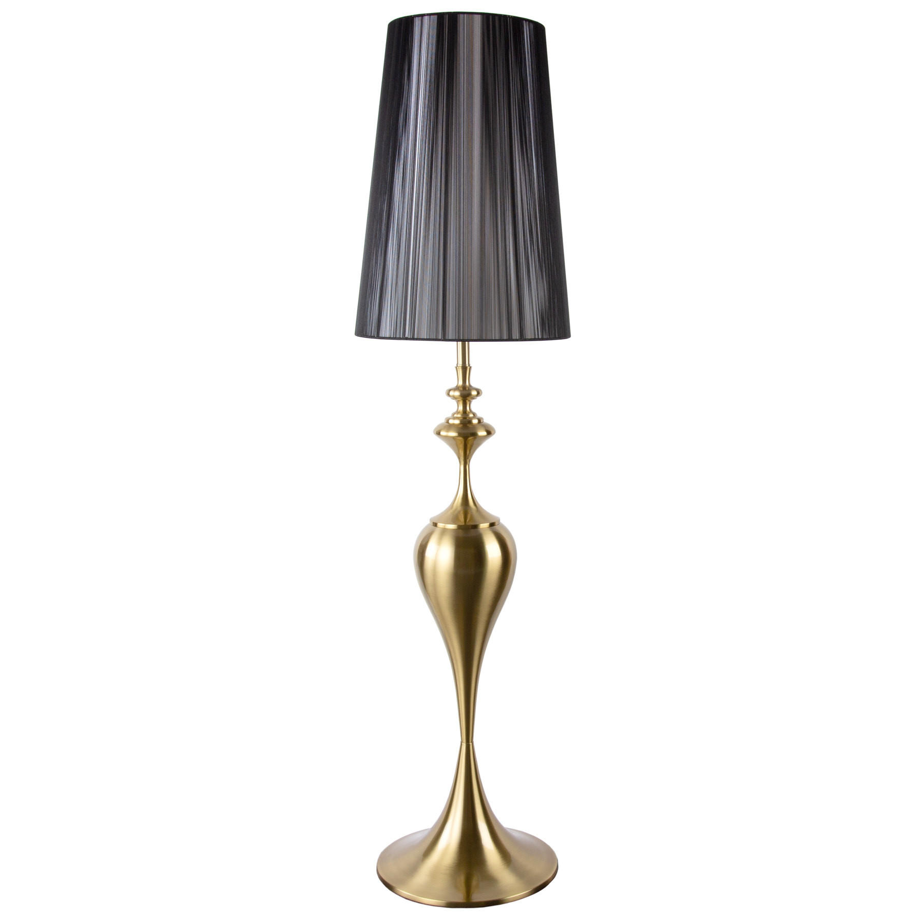 STEHLEUCHTE LUCIE Metall Gold 160 cm - Goldfarben/Schwarz, Metall (40/40/160cm) - riess-ambiente