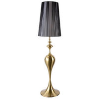 STEHLEUCHTE LUCIE Metall Gold 160 cm - Goldfarben/Schwarz, Metall (40/40/160cm) - riess-ambiente