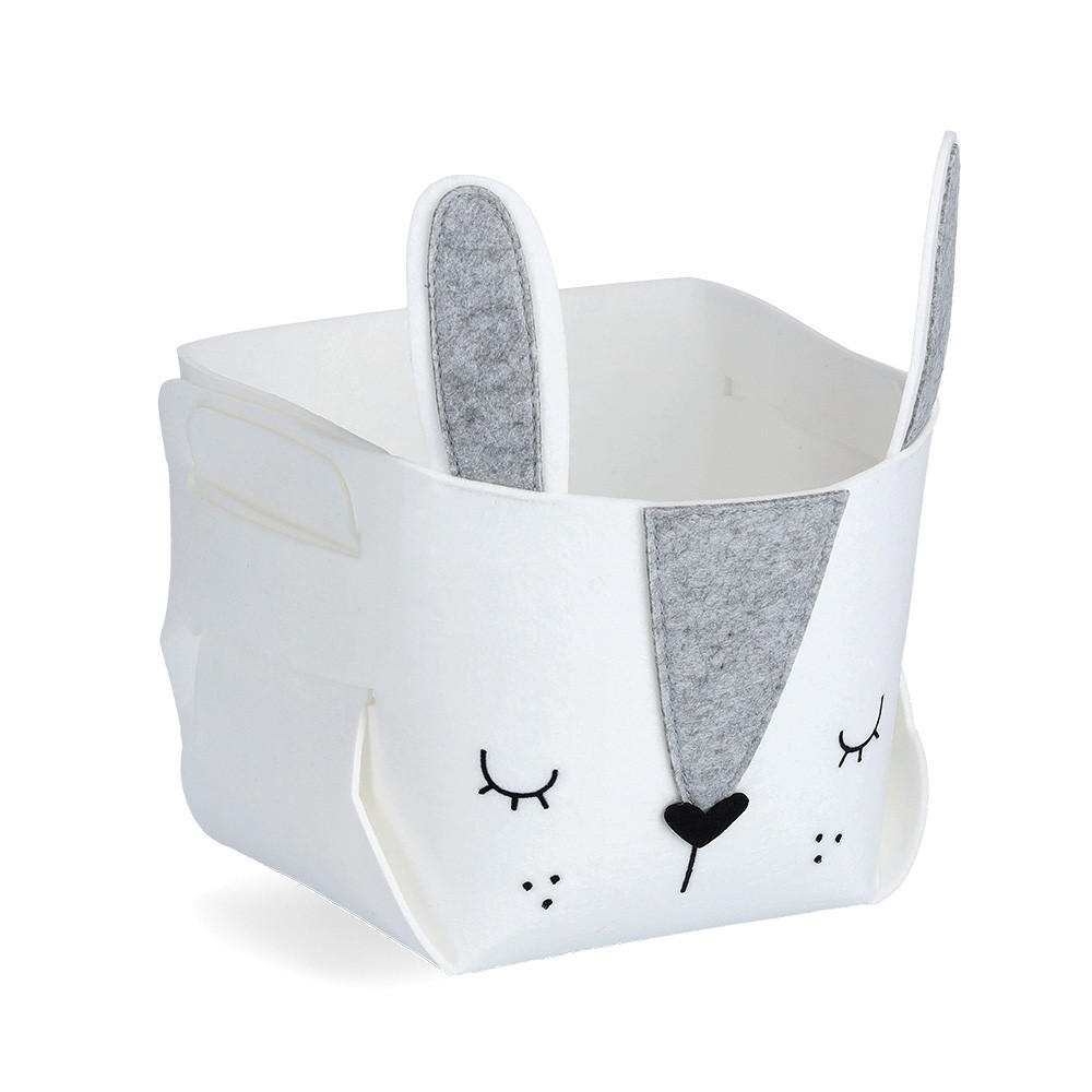 AUFBEWAHRUNGSKORB Hase - Filz, Weiß - Weiß, Textil (21/21cm) - Zeller Present