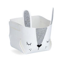 AUFBEWAHRUNGSKORB Hase - Filz, Weiß - Weiß, Textil (21/21cm) - Zeller Present
