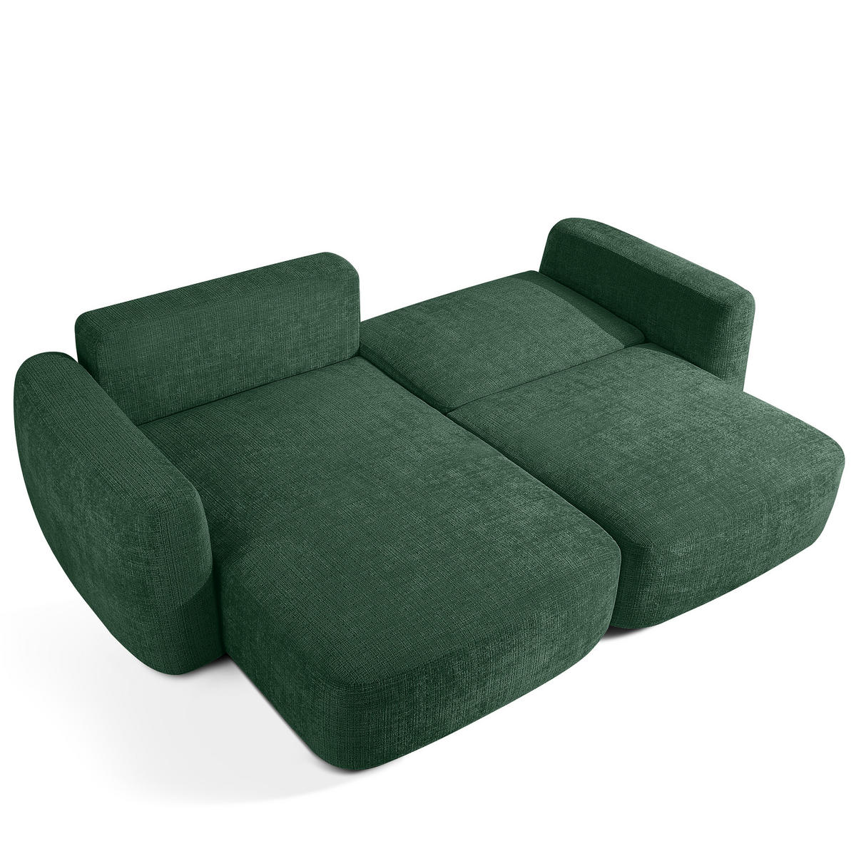 SITZGARNITUR ELOSA - Grün, Holz/Textil (245/85/165cm) - KONSIMO®