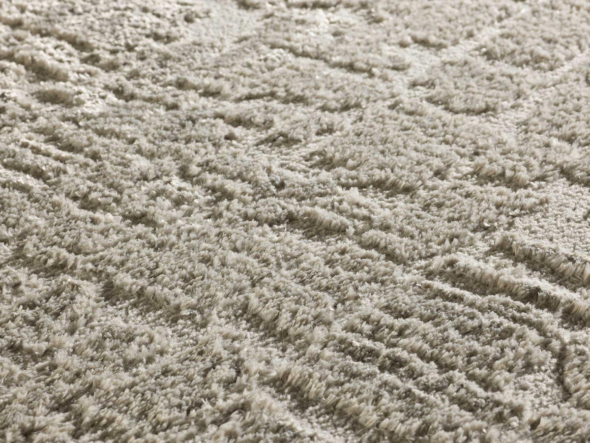 HOCHFLORTEPPICH im skandinavischen Stil Silber Lima 120/170 cm - Silberfarben, Naturmaterialien/Textil (120/170cm) - Atticgo