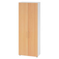 AKTENSCHRANK - 6 Ordnerhöhen 42/80/215,6 cm in Weiß/Buchefarben - Buchefarben/Weiß, Holzwerkstoff (80/215.6/42cm) - bümö