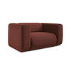 SESSEL Strukturstoff Stoff Rot - Bordeaux/Rot, Kunststoff/Textil (137/70/89cm) - Makamii